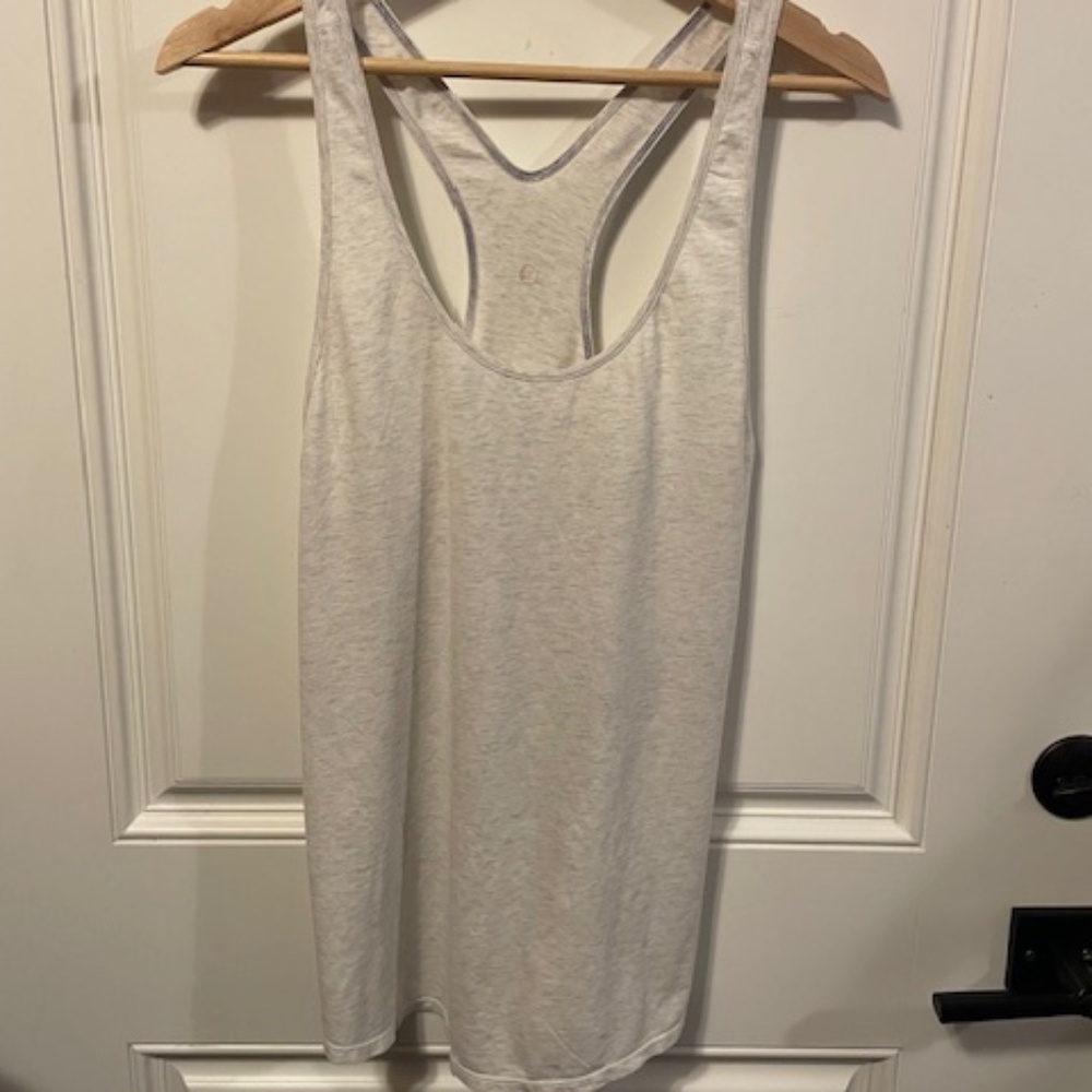 LULULEMON OM RACERBACK - HEATHERED WHITE - Picture 4 of 8
